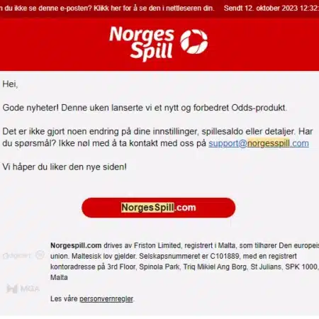 NorgesSpill med nytt Oddsprodukt!