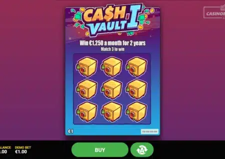 Cash Vault 1 skrapelodd