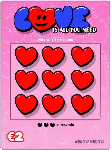Love Is All You Need - Hacksaw Gaming skrapelodd