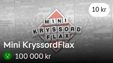 Mini KryssordFlax skrapelodd
