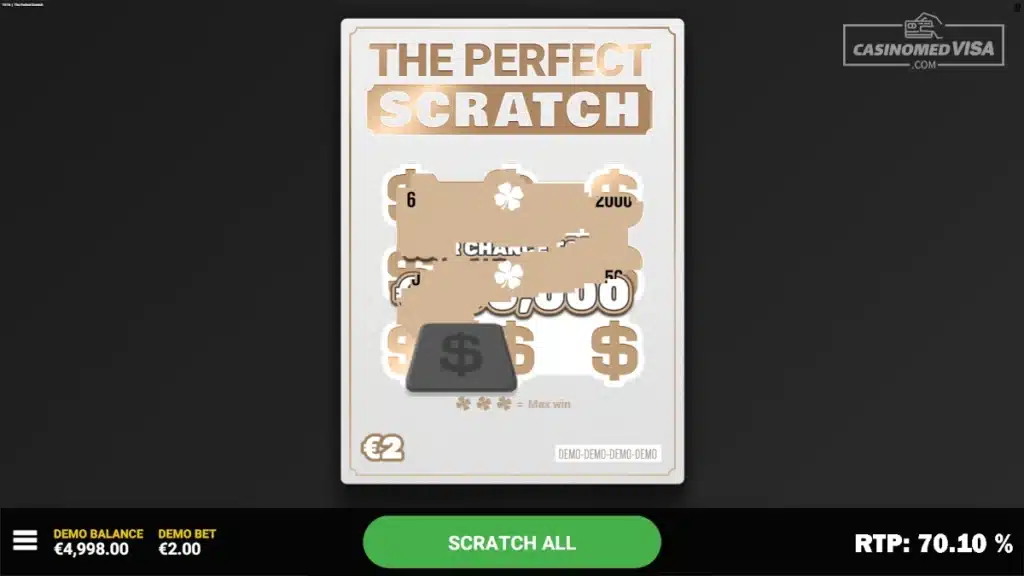 The Perfect Scratch skrapelodd - 200K RTP 70.10 - Hacksaw Gaming