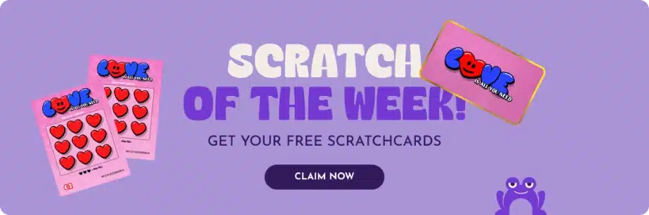 No deposit Free scratch card Love is all you need Hacksaw