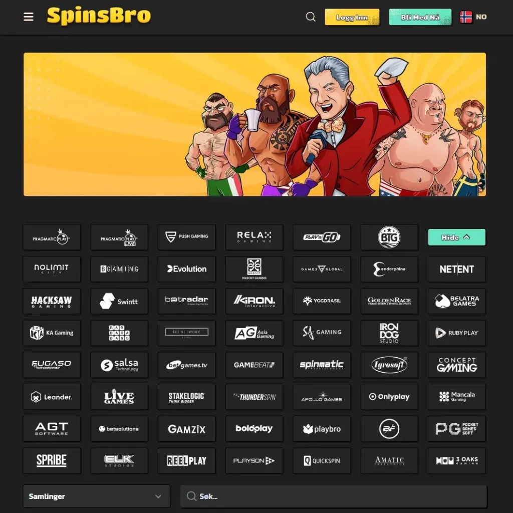 SpinsBro-Casino-Spillleverandorer