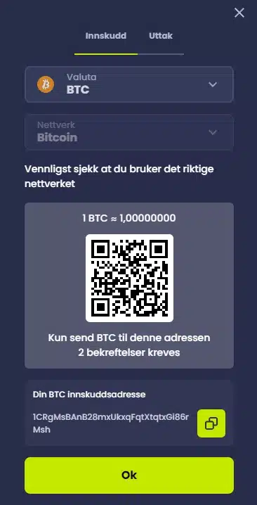 EpicBet-Betalninger-Kryptovaluter