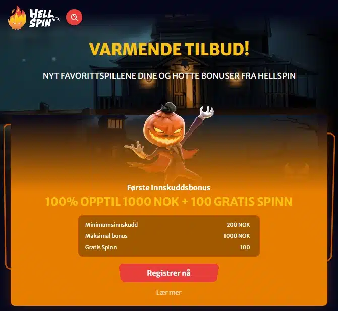 Hellspin Casino Forste Innskuddsbonus 1