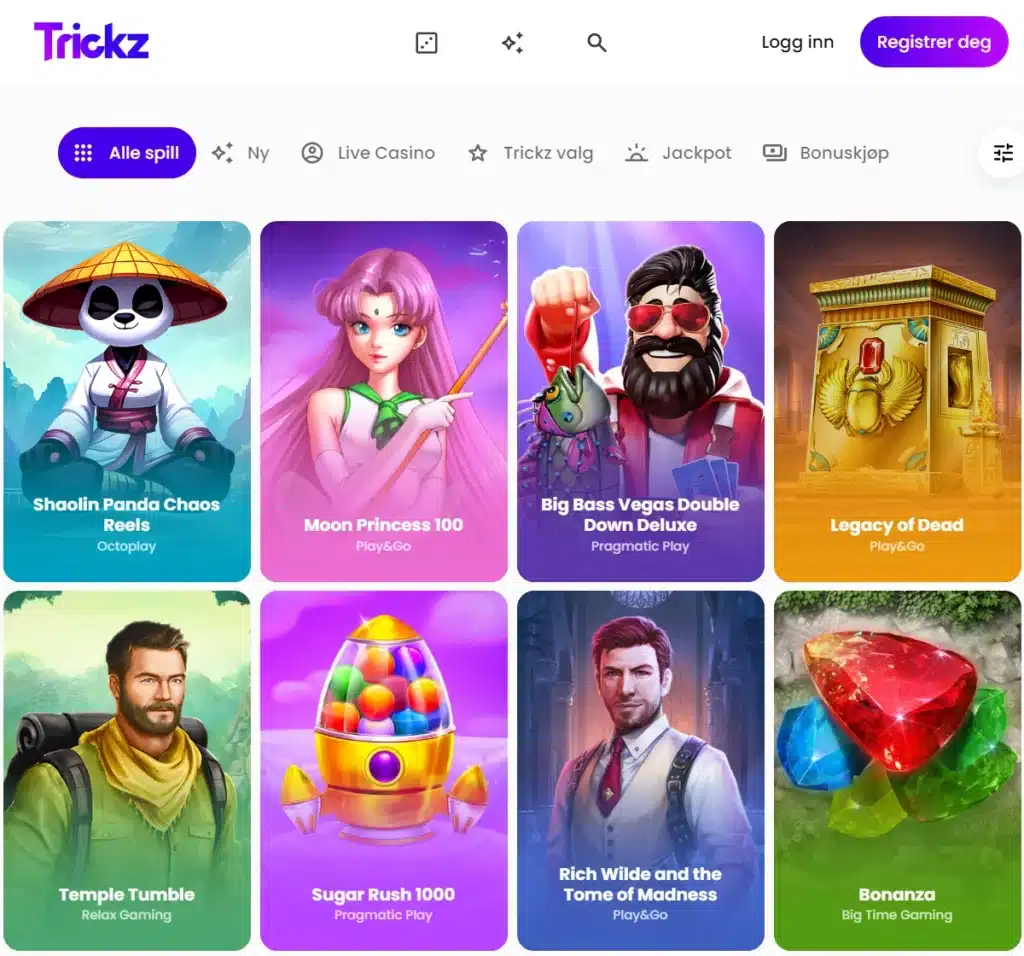 Trickz Casino Spilleautomater