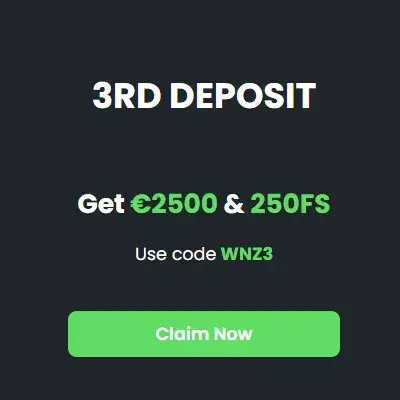 Winningz Casino - Velkomstbonus 3 innskudd
