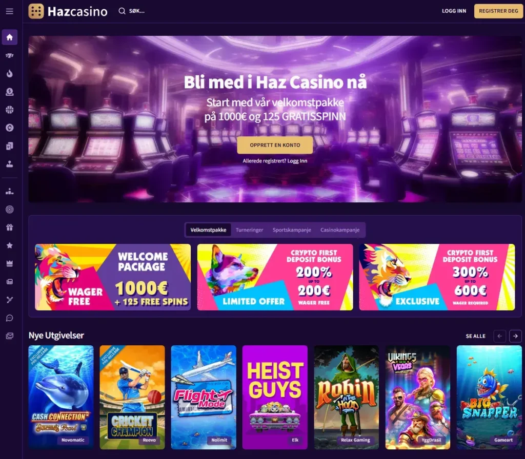 Haz Casino Uten Omsetningskrav