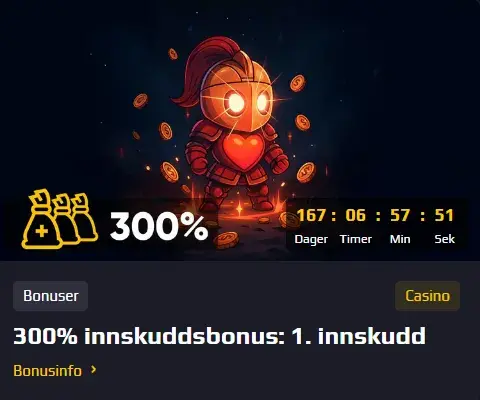 Chancer.bet Casino 300 bonus pa 1 innskudd