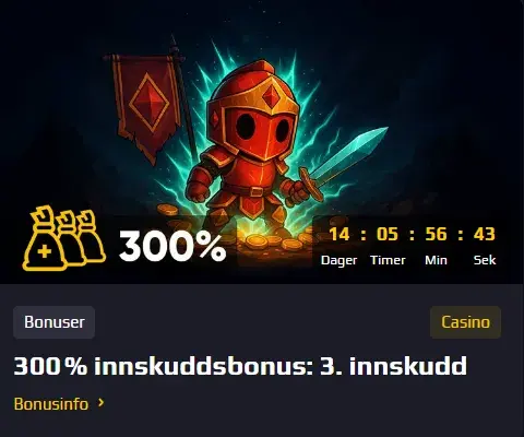 Chancer.bet Casino 300 bonus pa 3 innskudd