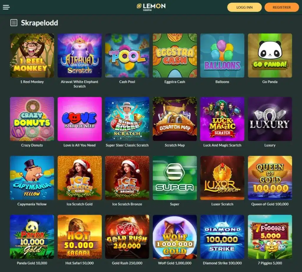 Lemon Casino Skrapelodd 1