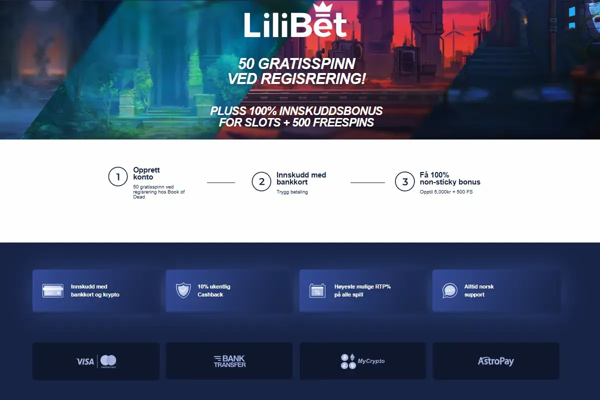 Lilibet Casino Gratis Bonus Norge