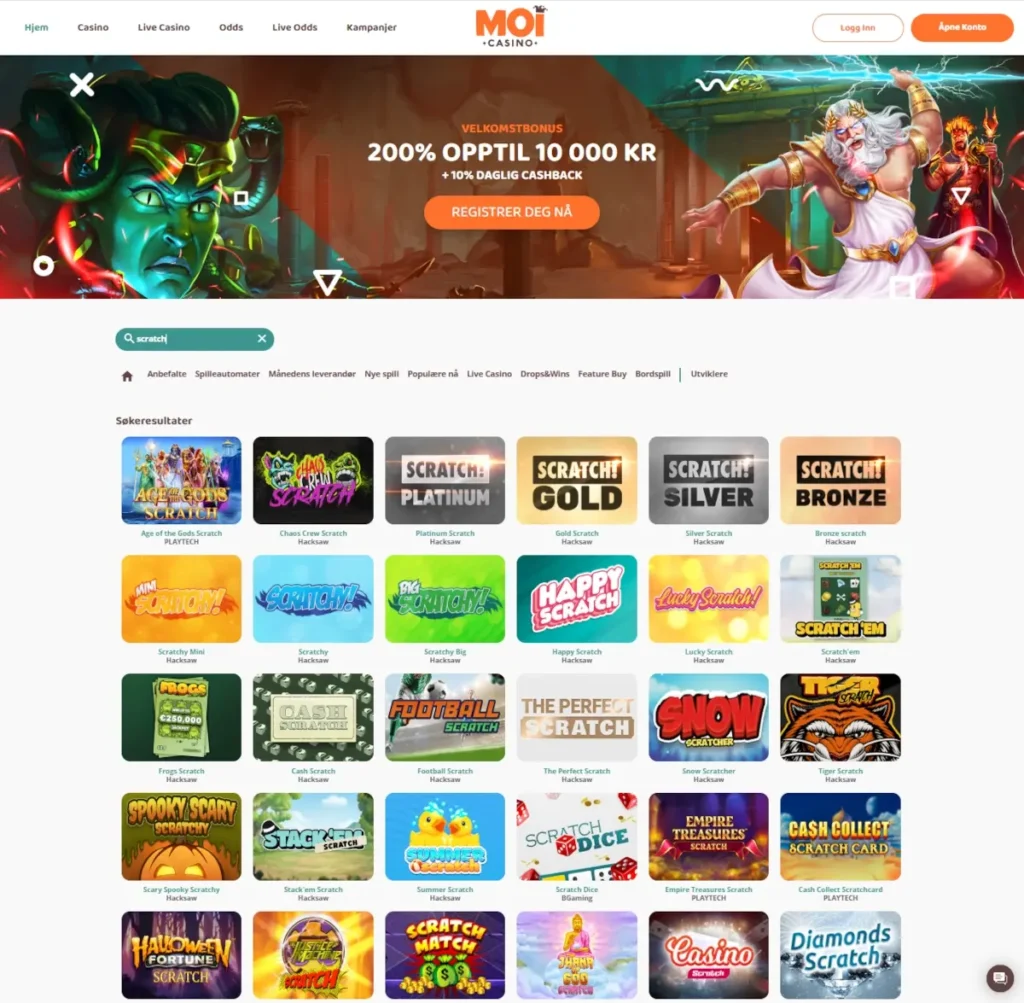 Moi Casino Skrapelodd
