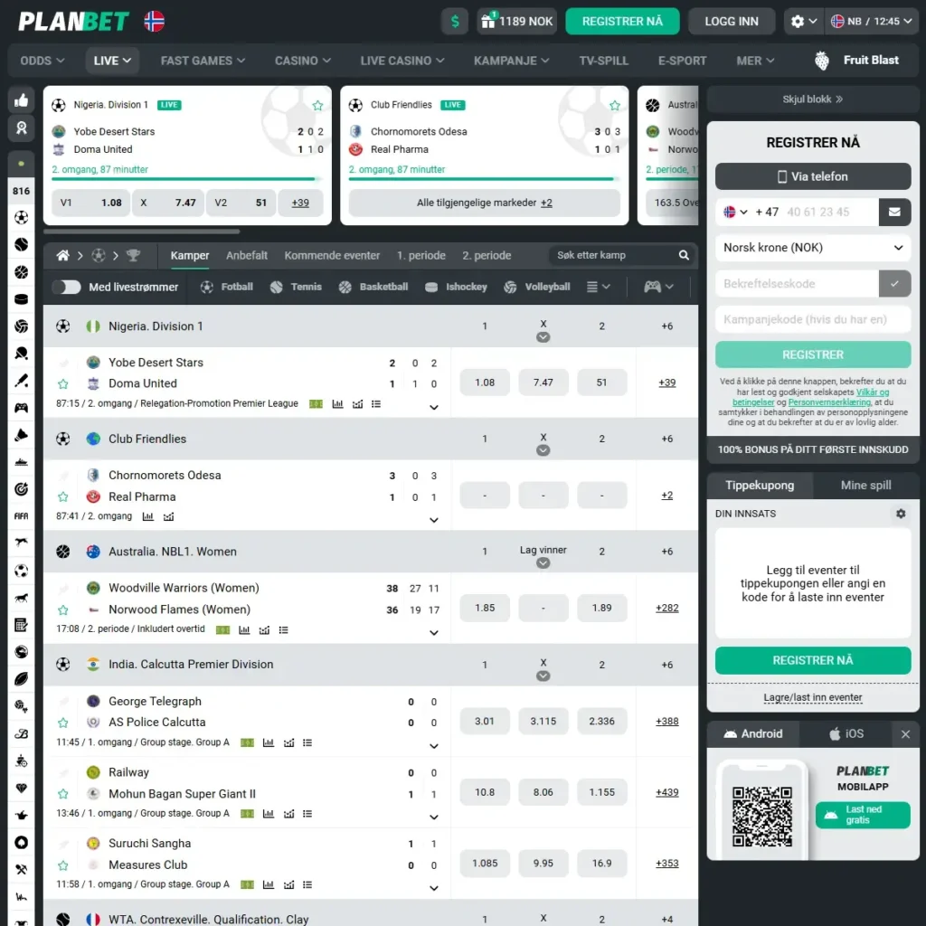 Planbet Liveodds