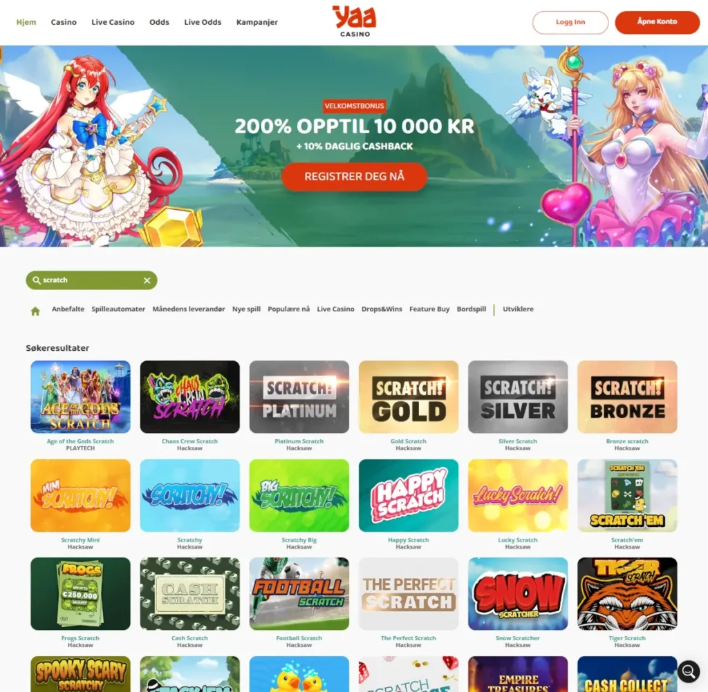 Yaa Casino Skrapelodd