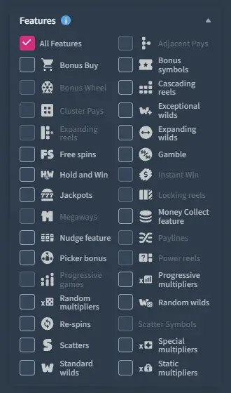 Miki Casino Spilleautomater Features