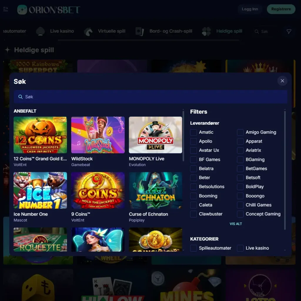 Orionsbet Spillutvalg