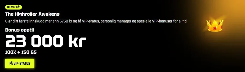 Slotsvader Casino The Highroller Awakens Velkomstbonus