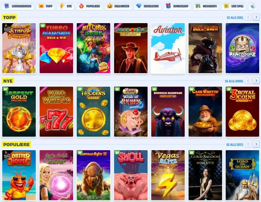 Onlyspins Casino Spilleautomater