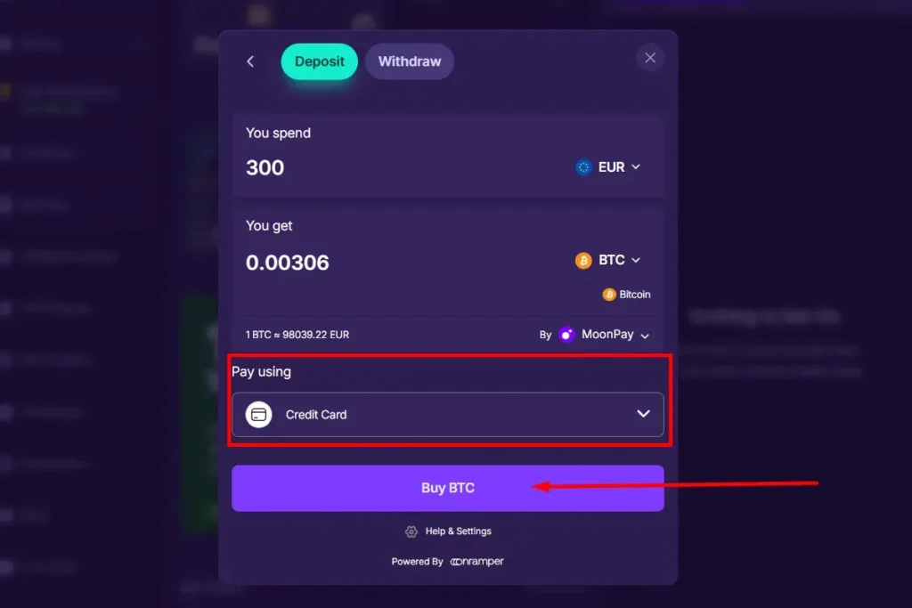 SBX Casino VISA innskudd 2