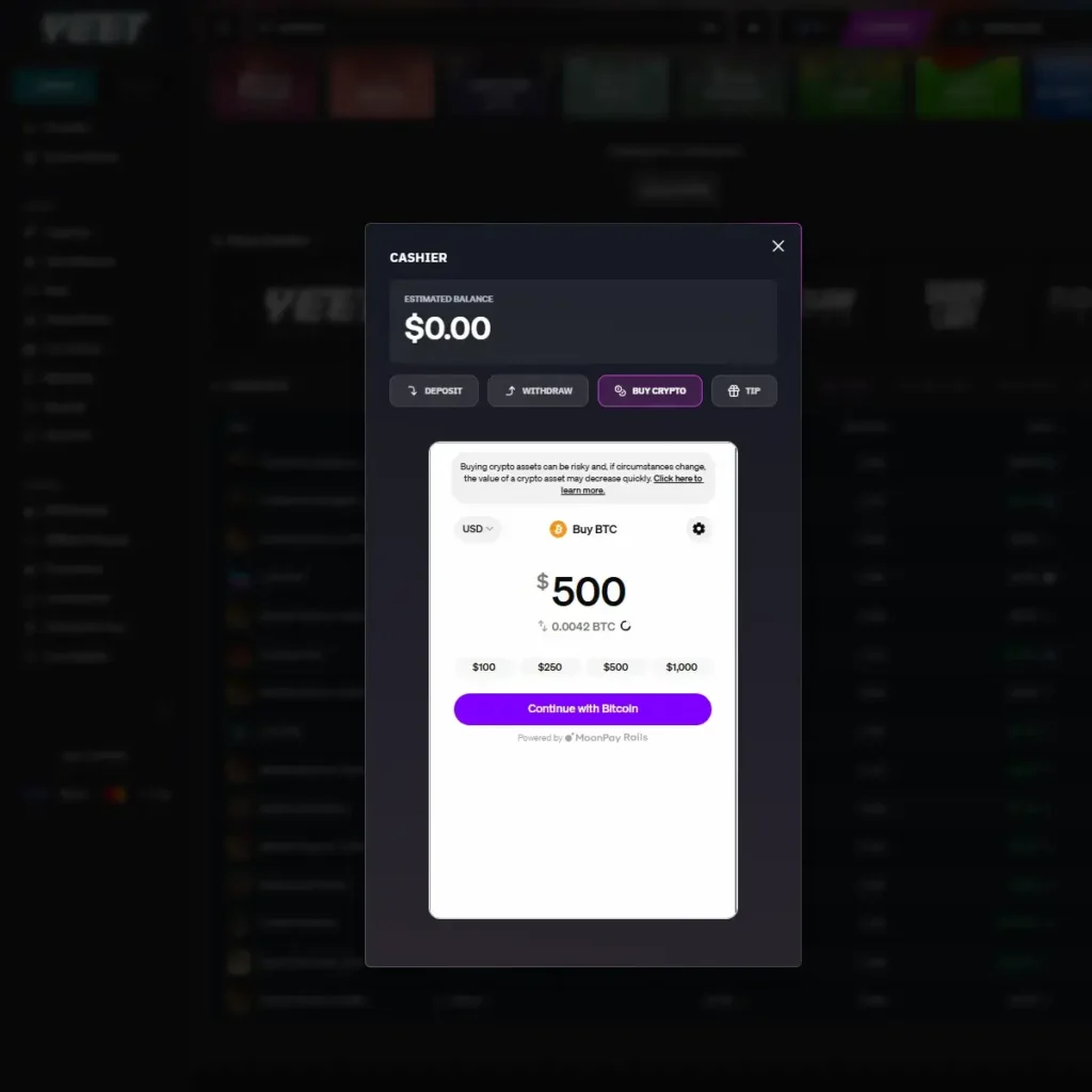 YEET Casino (2026) - Crypto casino med VISA betalninger!