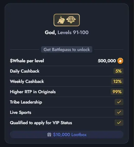 Whale Casino Battlepass God 10
