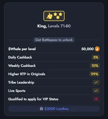 Whale Casino Battlepass King 8