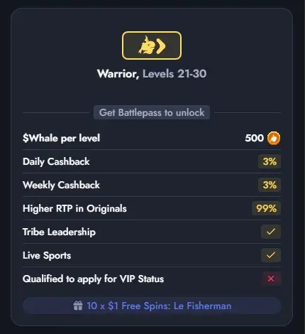 Whale Casino Battlepass Warrior 3
