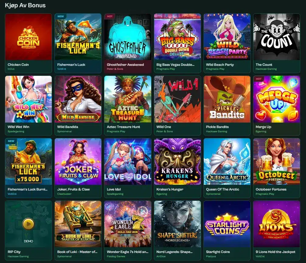 Spinzen Casino Bonuskop