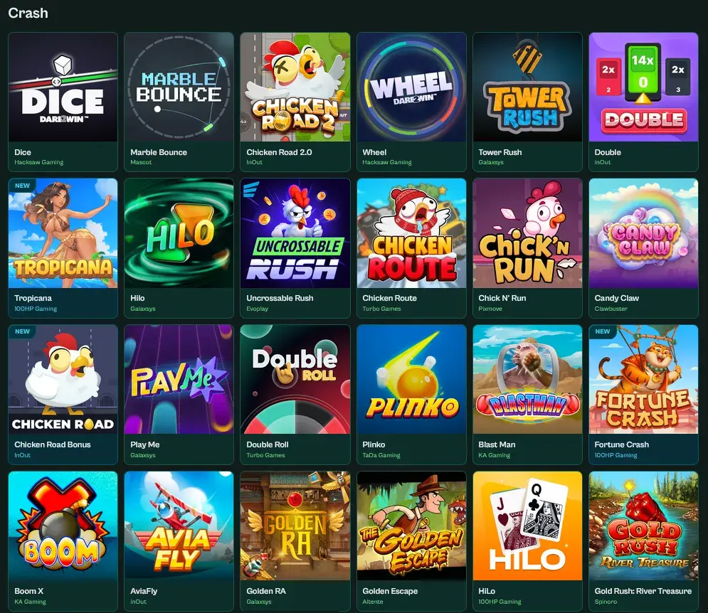 Spinzen Casino Crash spill