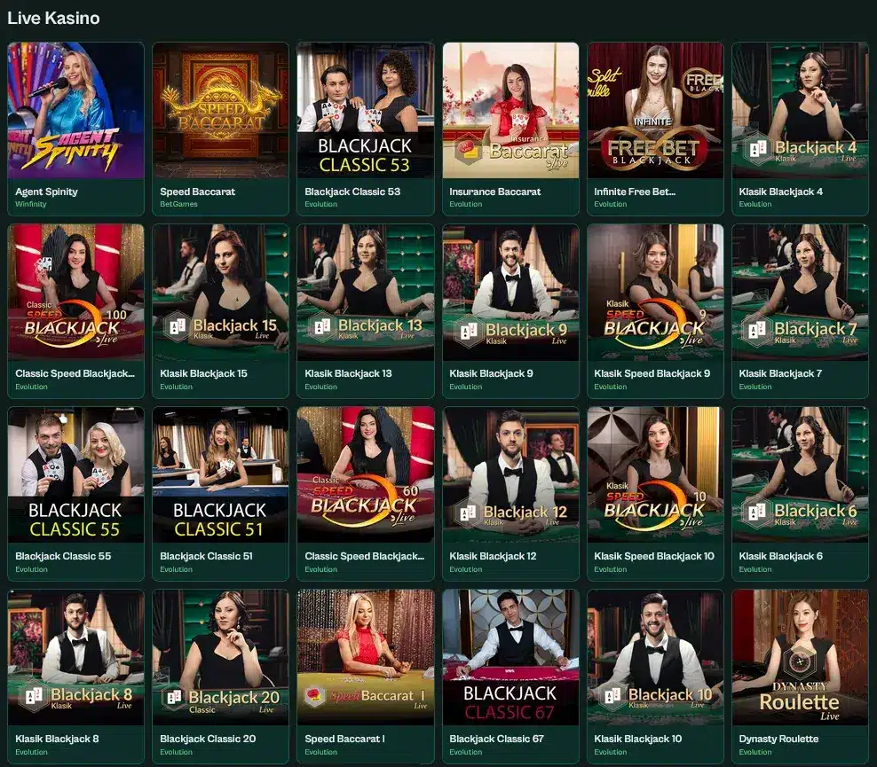 Spinzen Casino Live spill